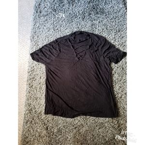 Black and Pink crisscross tees